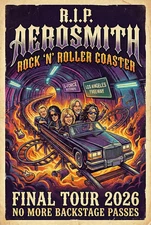 Walt Disney World Rock N Roller Coaster with Aerosmith RIP Poster 2 MATTE 11X17