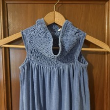 Sundry Anthropologie Smocked Dress Blue Periwinkle Stretch Sun Washed Size 2 M Sundry Anthropologie Smocked Dress Blue Periwinkle Stretch Sun Washed Size 2 M