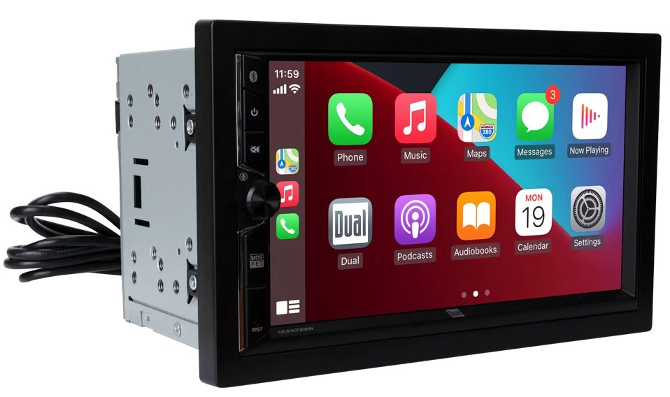 Dual DCPA723W 7" Double DIN Touchscreen Digital Receiver - Image 3 of 4