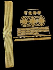 Lot of Vintage Gold Paper Foil Embossed Border- Butterflies Decoupage Cut-Outs