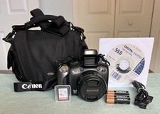 Canon PowerShot SX10 IS Digital Camera 20x Zoom - Bundle - Flip LCD - Mint - 1