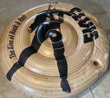 USED HUGE ELVIS GOLD RECORD "KING OF ROCK & ROLL" Inflatable Pool Float 5 FEET