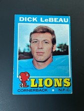 1971 Topps Football #154 Dick LeBeau HOF EX- Wrinkle Detroit Lions Ohio State