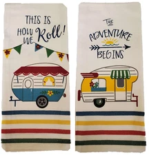 Kay Dee Designs 2 Piece Kitchen Towel Set, Happy Camper