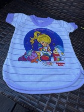 Vintage 1983 Bates Jama Rainbow Brite Pajama Shirt Night Gown for Dolls Pink