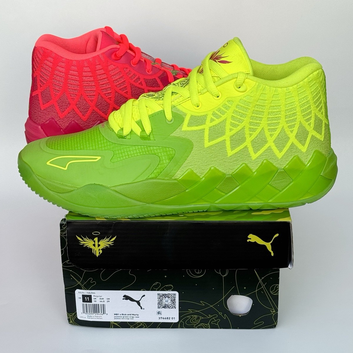 NEW Puma Lamelo Ball MB.01 x Rick and Morty Green Red size  display picture 2