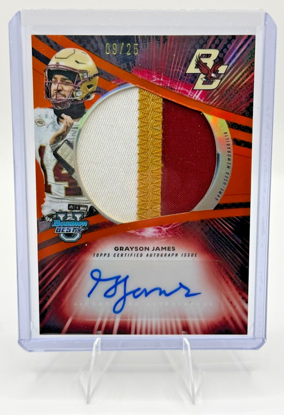 2025 Bowman Best University - Grayson James - Jumbo Relic Refractor Auto /25