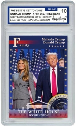 Donald Trump Mugshot Collector's Trading Card - Gem Mint 10 Rated - Iconic 2026