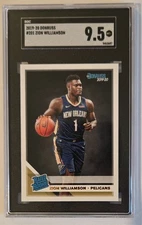 2019-20 Donruss Zion Williamson #201 Rated Rookie SGC 9.5 RC