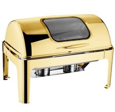 Chafing Dish Gold 9L Edelstahl – Buffetwärmer,Speisewärme, Catering Gastronomie