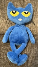 Kohls Cares Pete the Cat Plush 15" Blue Yellow Eyes Stuffed Animal EUC