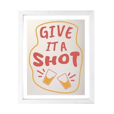Designs ByLITA Give It a Shot, Wall Print Art Funky Home Decor