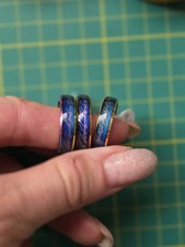 3 Stainless Steel Mood Changing Rings Siz T1/2