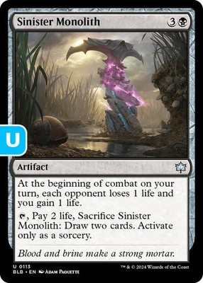MTG Sinister Monolith Bloomburrow Uncommon Artifact  NM