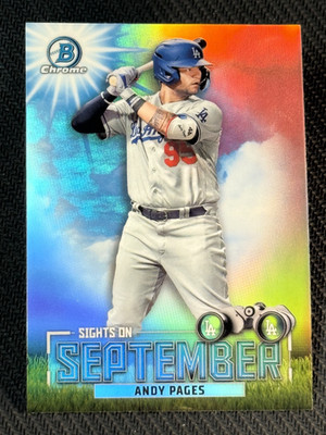 2023 Bowman Chrome REFRACTOR Sights On September Andy Pages, item 1