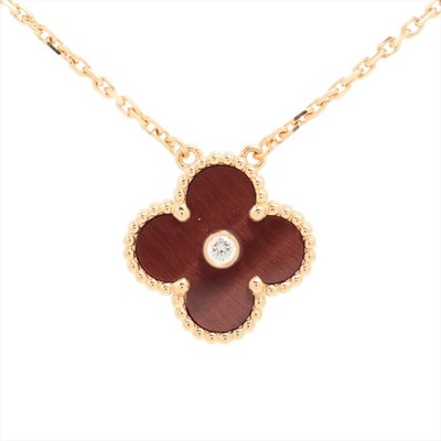 Van Cleef & Arpels Vintage Alhambra 1P Bullseye Diamant Collier 750 (PG) 6,2g 20