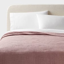 Threshold Jacquard Quilt Solid Double Cloth OEKO-TEX, Mauve, Full/Queen