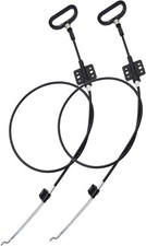 2 Pieces Recliner Release Cable Replacement D-Ring Pull Handle, Exposed Black