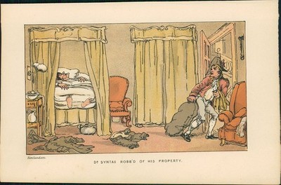 Lithographie : Dr. Syntax Robb'd of His Property. (Illustration zu ''Doctor Synta