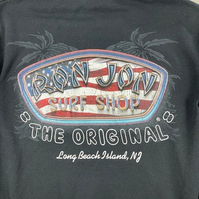 Ron Jon Surf Shop Mens S Black Hoodie The Original Long Beach Island NJ Graphic