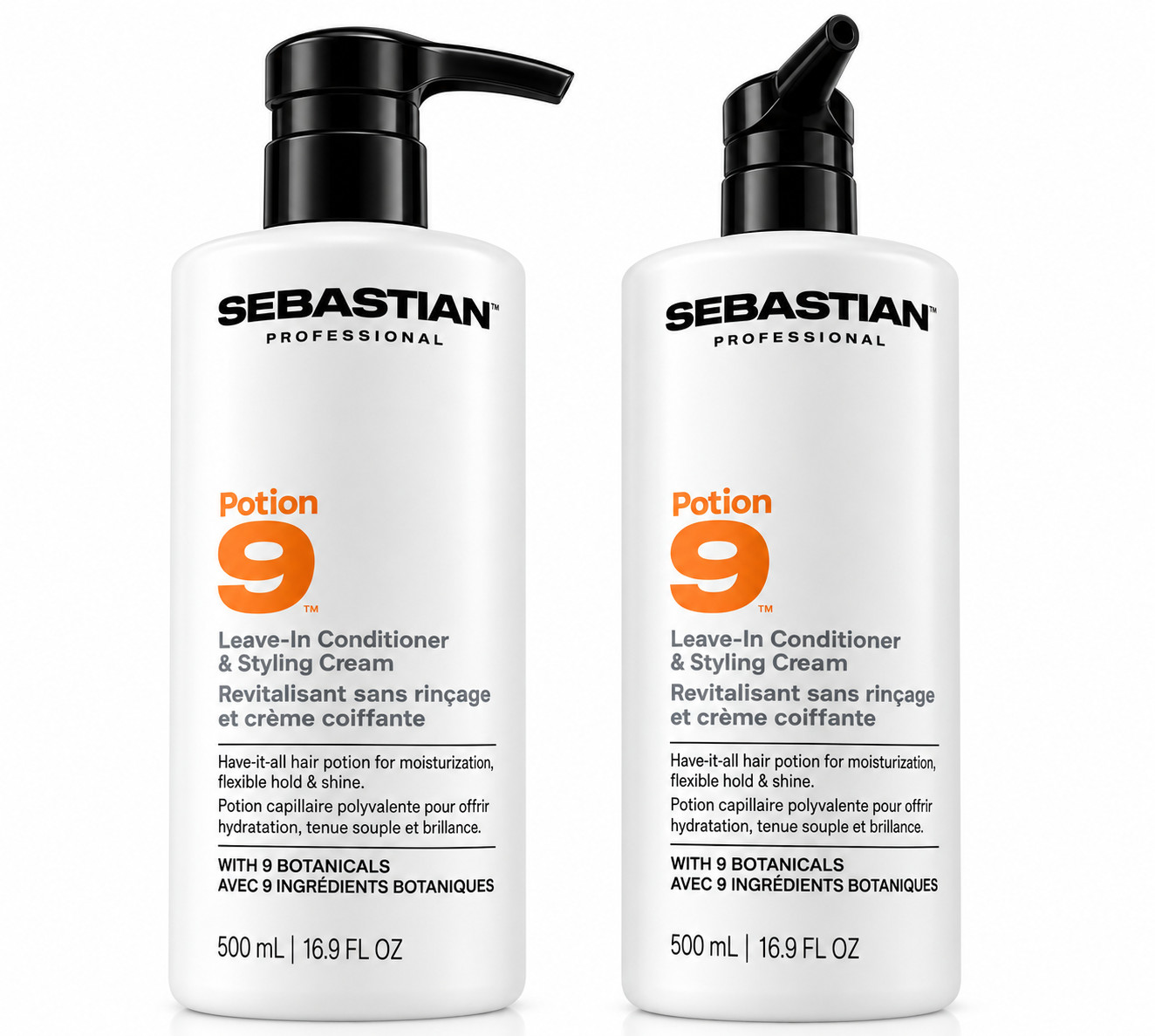 Sebastian Potion 9 Leave-In Conditioner & Styling Cream, 16.9 oz/2 PACK