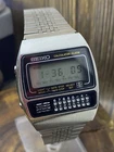 Vintage Seiko C359-5000 Calculator Alarm Digital Watch #9038