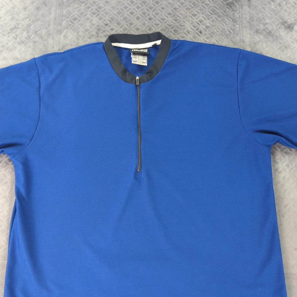 Fox Auténtica Ropa de Bicicleta BMX Carreras Jersey 1/2 Cremallera Azul Manga Corta Hombres 2XL Foto 2 de 4