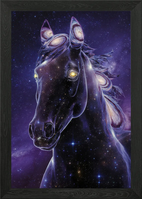 Cosmic Horse Gerahmtes Wandbild Poster Leinwanddruck Bild