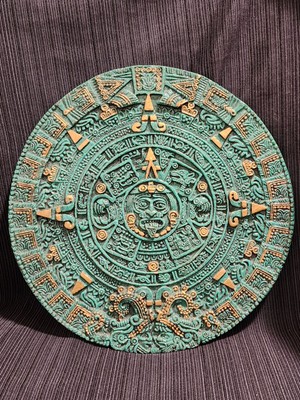 Aztec Sun Stone Wall Plaque 12