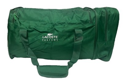 Vintage Lacoste Parfums Essential Gym Bag Green Crocodile Duffle
