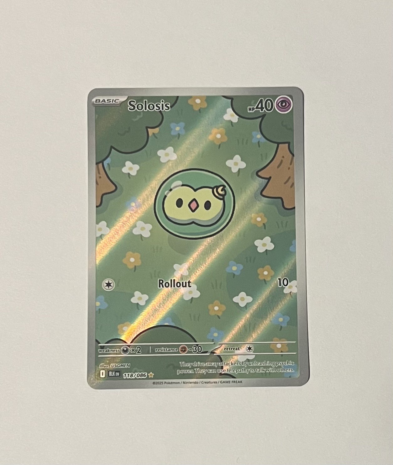 Pokemon TCG - Solosis 118/086 - Black Bolt Illustration Rare - NM