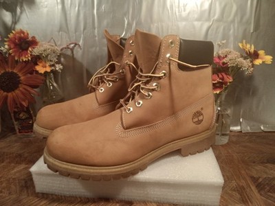 Timberland Men's 6-inch Premium Wheat Nubuck Waterproof Boots Size 11M 10061 EUC