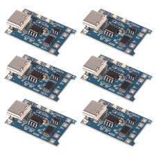6-Pack TP4056 Type-C 5V 1A Li-ion Charging Module PCB with Protection for 18650