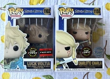 Funko Pop! Black Clover-Luck Voltia & Charlotte (Charla) Chase Glows in the Dark
