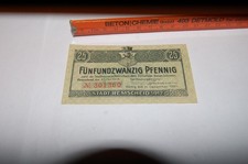 Not und Inflationsgeld  der Stadt Remscheid über 25Pf aus 1917