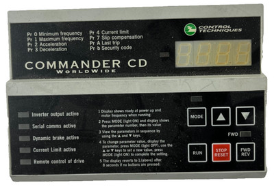Control Techniques Commander CD Keypad Operator Panel DCN 93400 Used Working