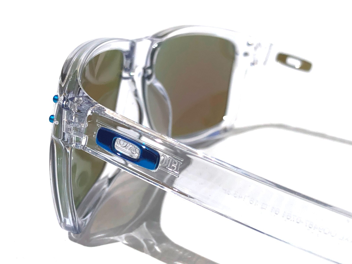 Buy NEW Oakley Holbrook XXL Shiny Clear POLARIZED PRIZM Sapphire