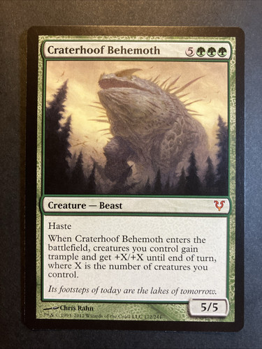 MTG Craterhoof Behemoth Avacyn Restored Near-Mint Condition Green Mythic! - Picture 1 of 2