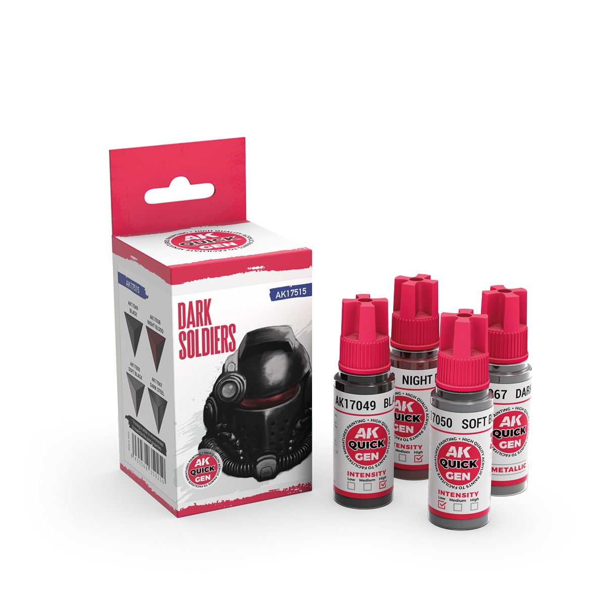 AK Interactive AK17515 - Dark Soldiers (Quick Gen Set) 4X 18Ml - New - Image 4