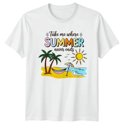 Take Me Where Summer Never T-Shirt Sommer Strand Urlaub