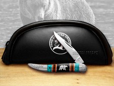 Schatt & Morgan Yellowhorse Toothpick Knife Grizzly Bear Turquoise 1/100 ###1