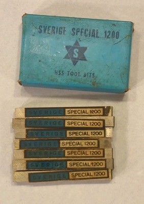 SVERIGE SPECIAL 1200 HSS TOOL Bits (Qty 7) 1/4''x2 1/2''