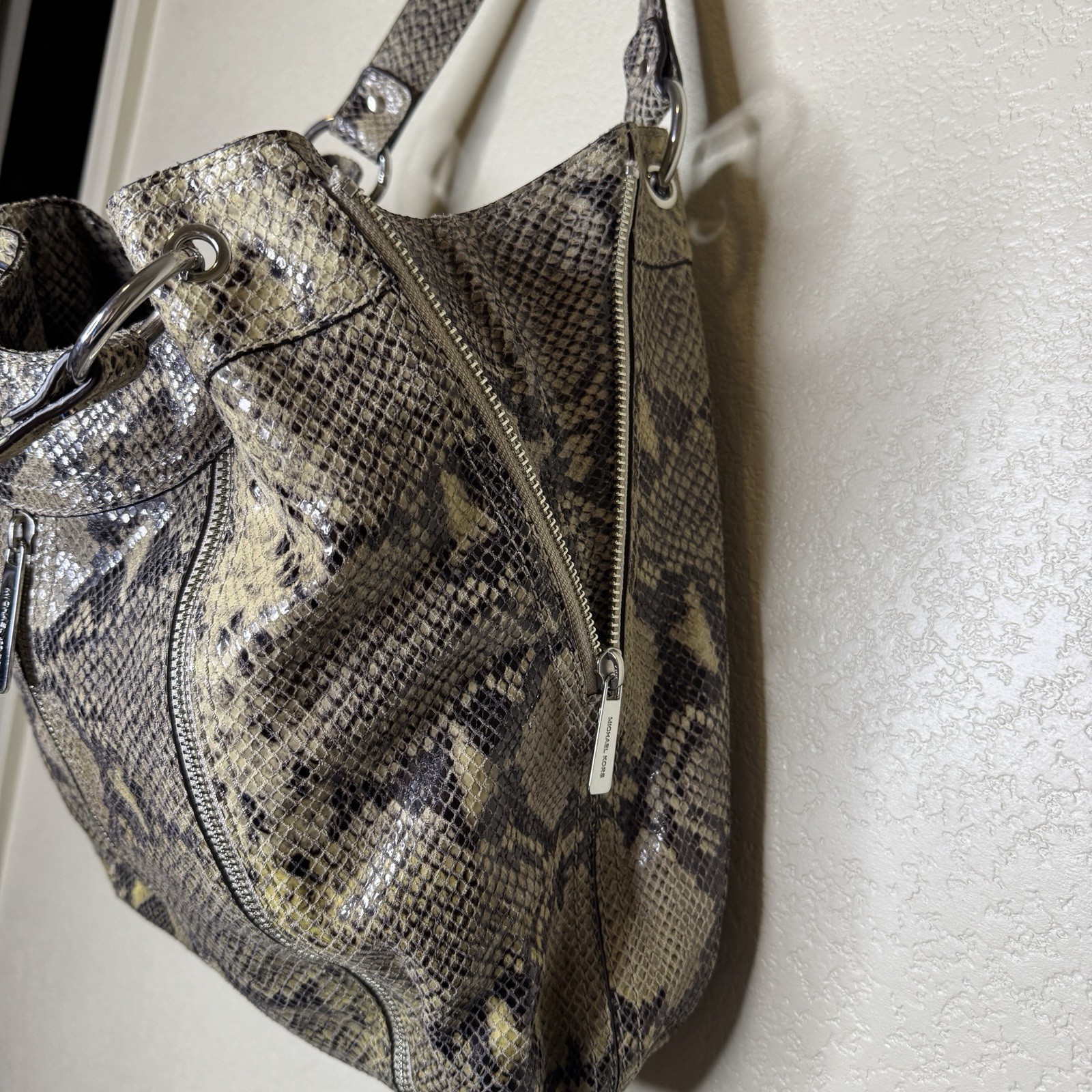 MICHAEL KORS Y2K Python Snakeskin Leather Satchel… - image 10