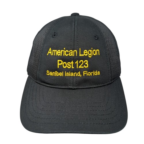 American Legion Post 123 Strapback Hat Black Embroidered Logo Sanibel Island, FL - Picture 1 of 9