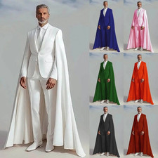 Men's Fashion Suits 3 Pieces Slim Fit Jacket Pant Long Wraps for Wedding Party