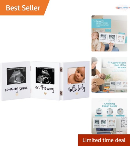 Triple Ultrasound Keepsake Photo Frame Baby Shower Nursery Decor Gift