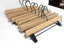 Wooden Pants Hangers For Trousers Slacks Jeans Leggings 10-Pack