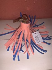 Bath Body Works Peach And bBlue Keychain Strands Bad Holder