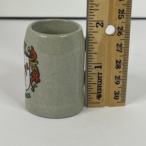 Vintage Miniatur Bierstein Becher West Germany 2x2" Schuss handbemalt Keramik - Bild 10 von 12