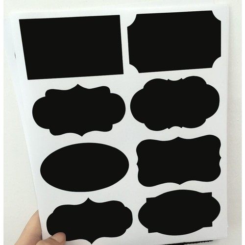 Pegatina de pizarra adhesiva negra hágalo usted mismo frasco de cocina etiquetas pegatinas - Imagen 4 de 4